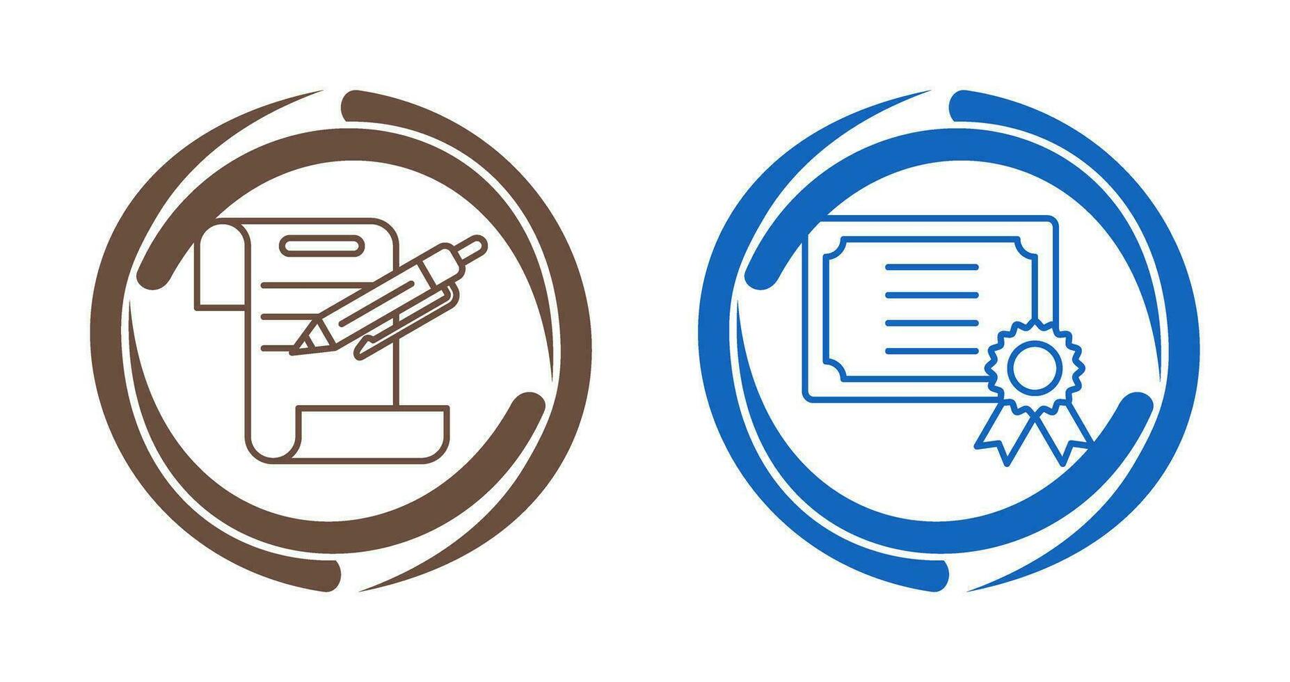 Contract and Certificate Icon vector