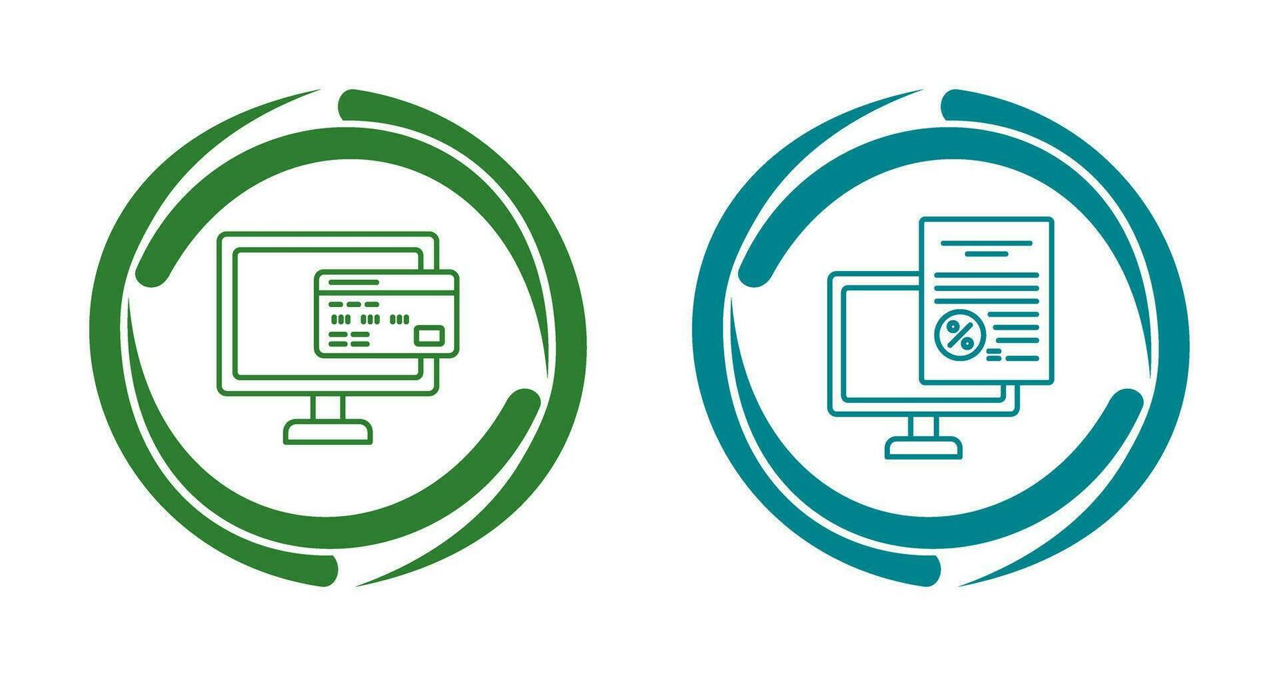 Online Payment and Online Tax Icon vector