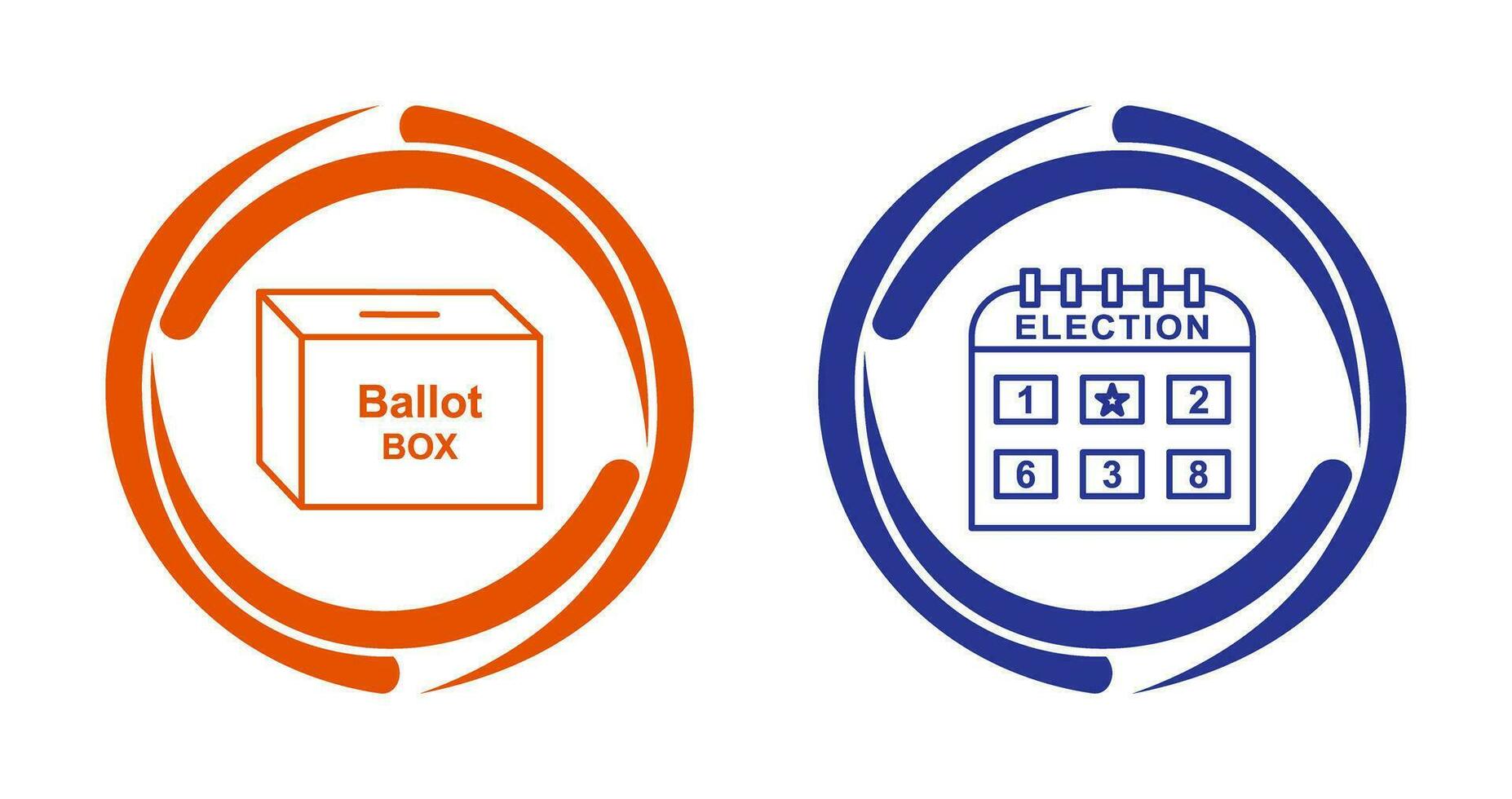 Ballot Box and Election day Icon vector