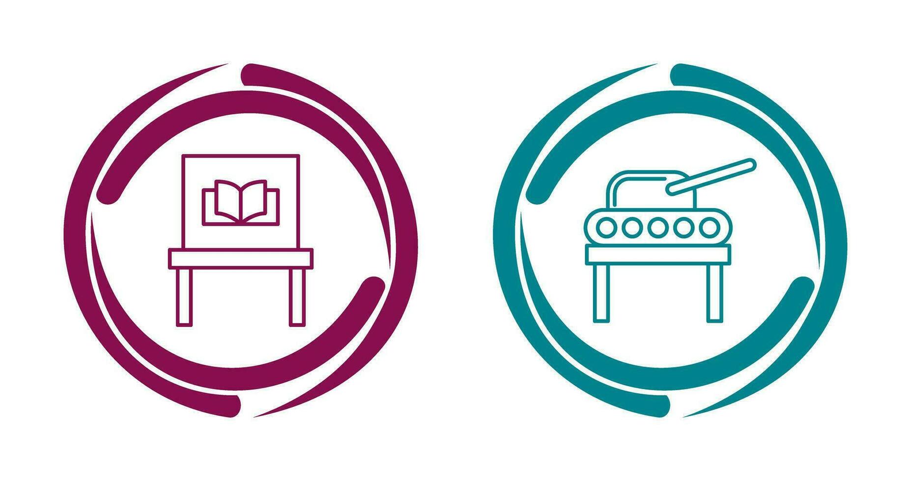 Ancient Book Exhibit and educe Icon vector