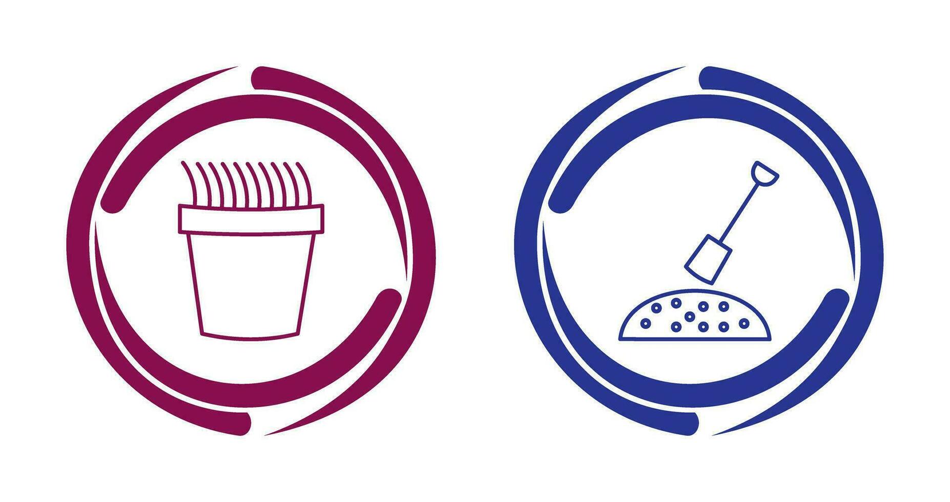 Gress Pot and Gardening Icon vector