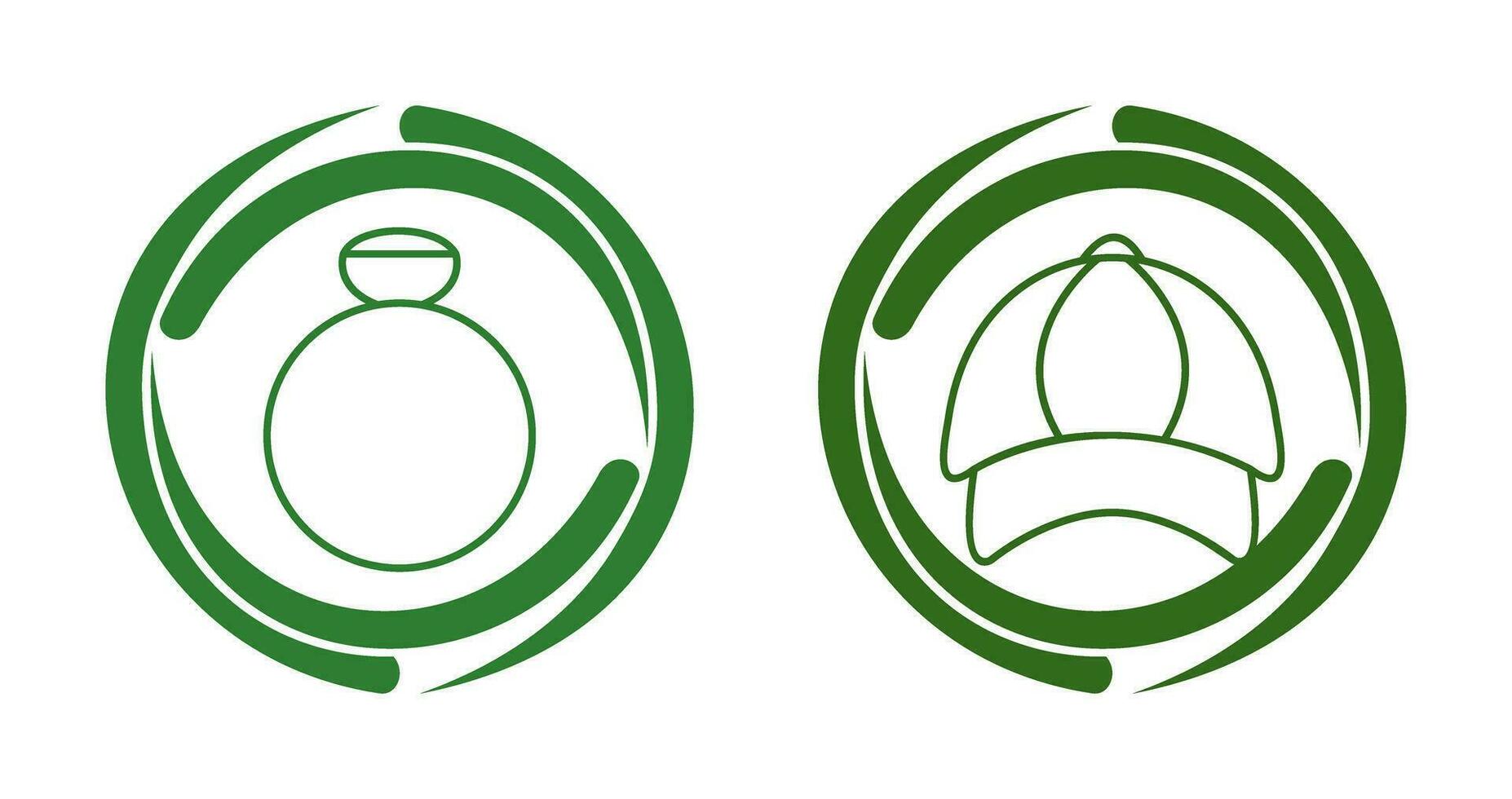 Ring and P Cap Icon vector
