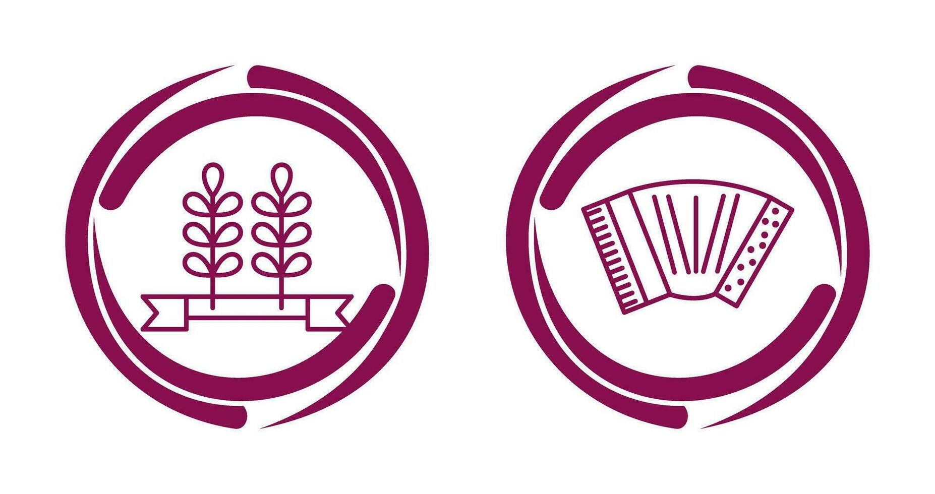 Accordion a d Wheat Icon vector