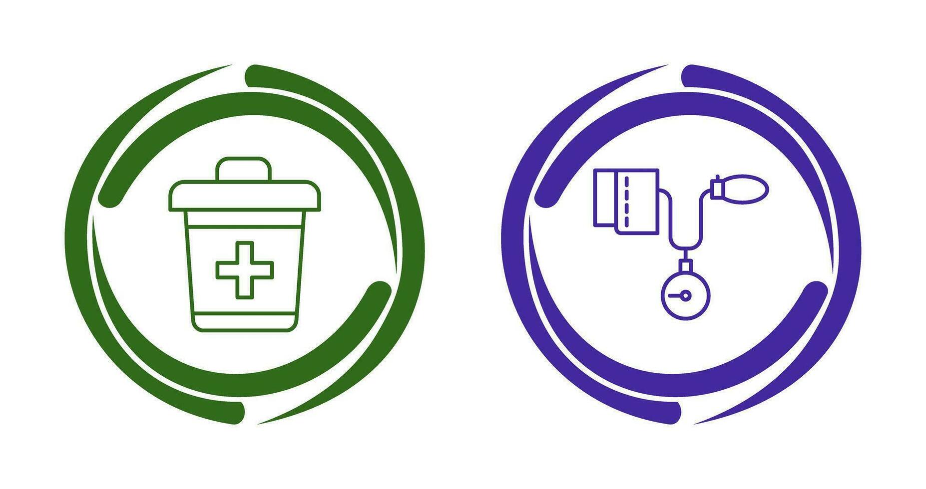 Dustbin and Blood Icon vector