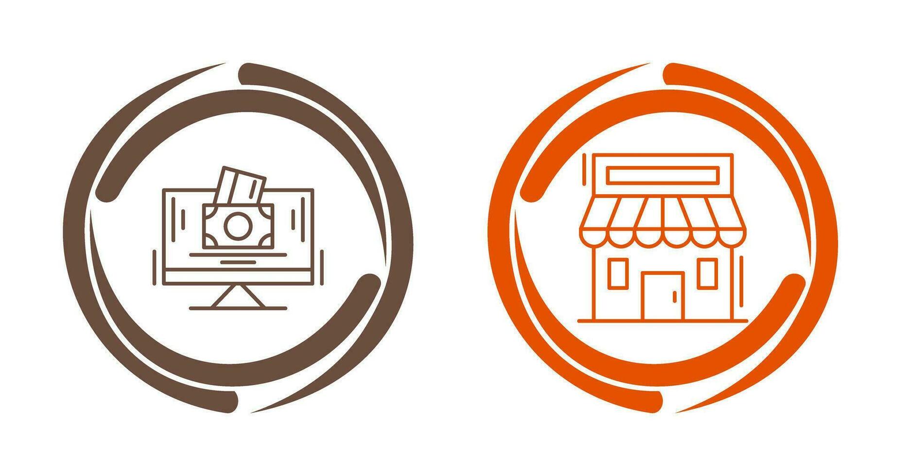 Payment Option and Retail Place Icon vector