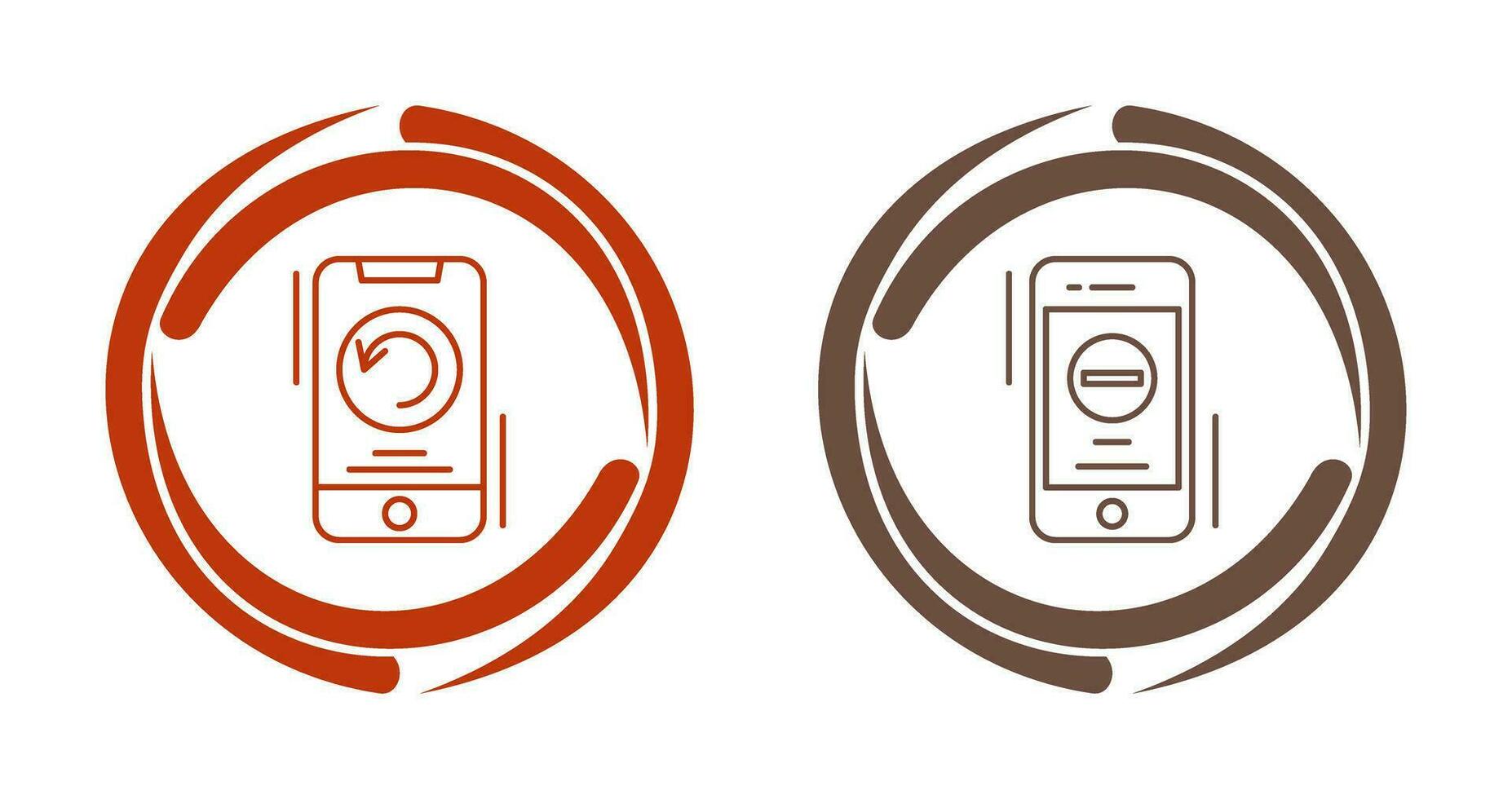 Restart and Remove Icon vector