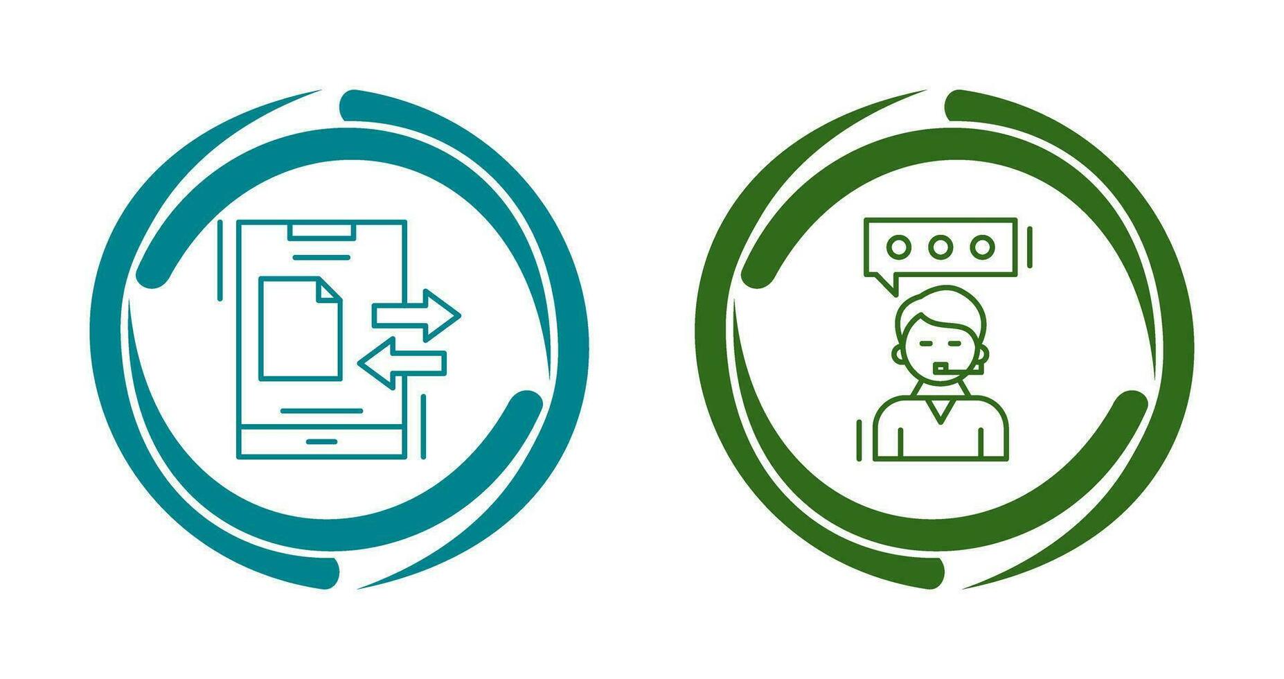 Data Transfer and Client Service Icon vector