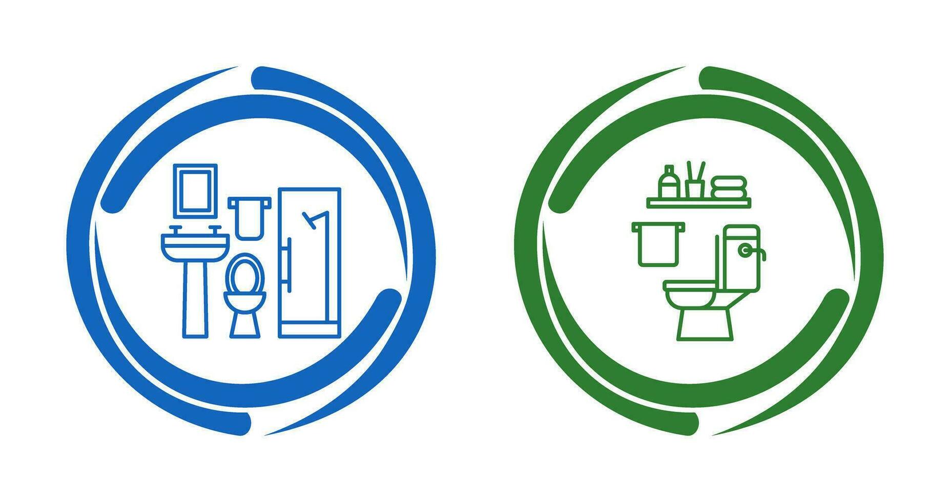 Bath and Toilet Icon vector