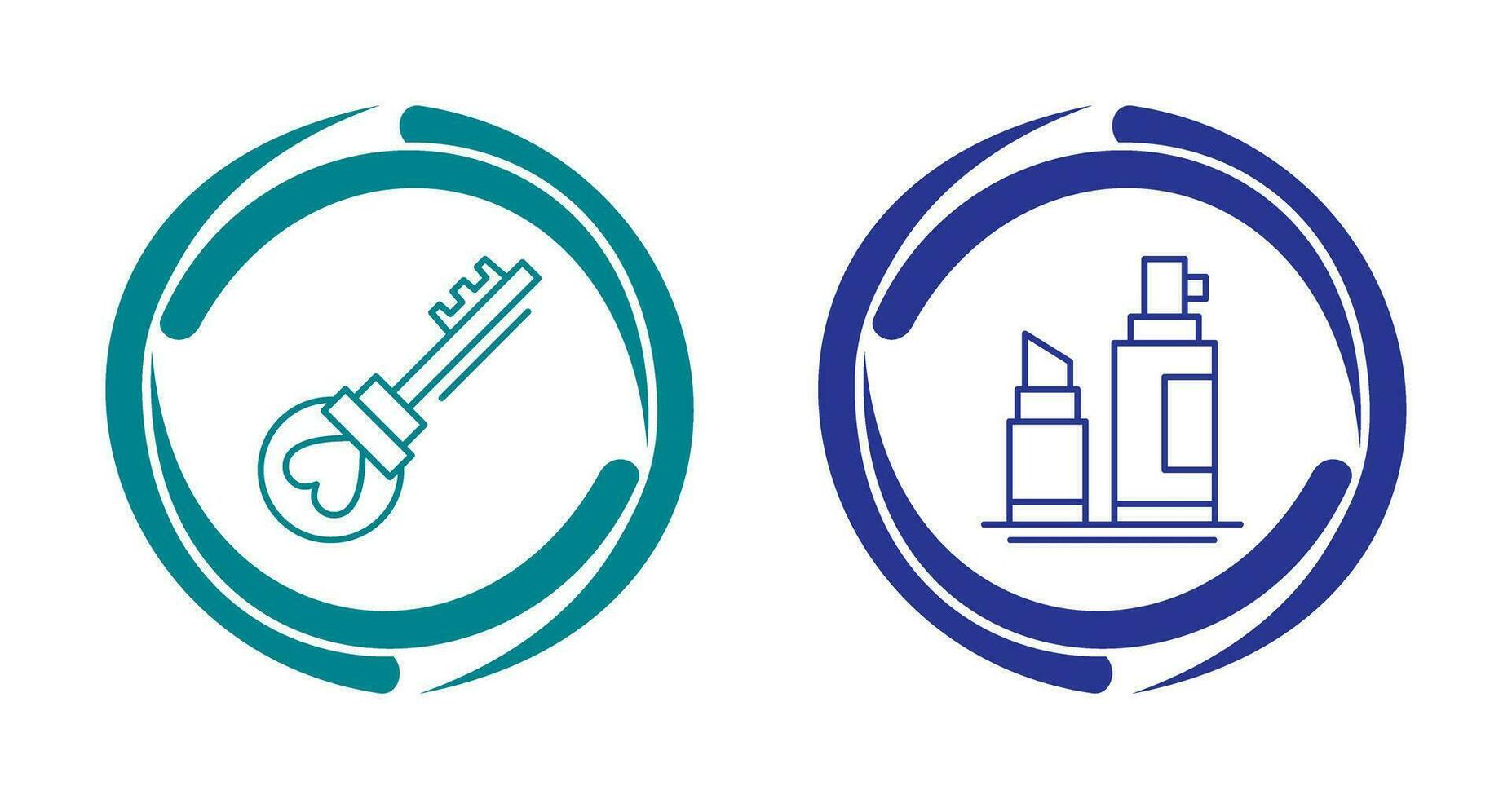 Key and Make up  Icon vector