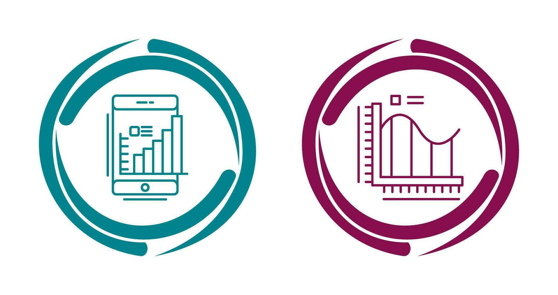 Mobile and Bar Chart Icon vector