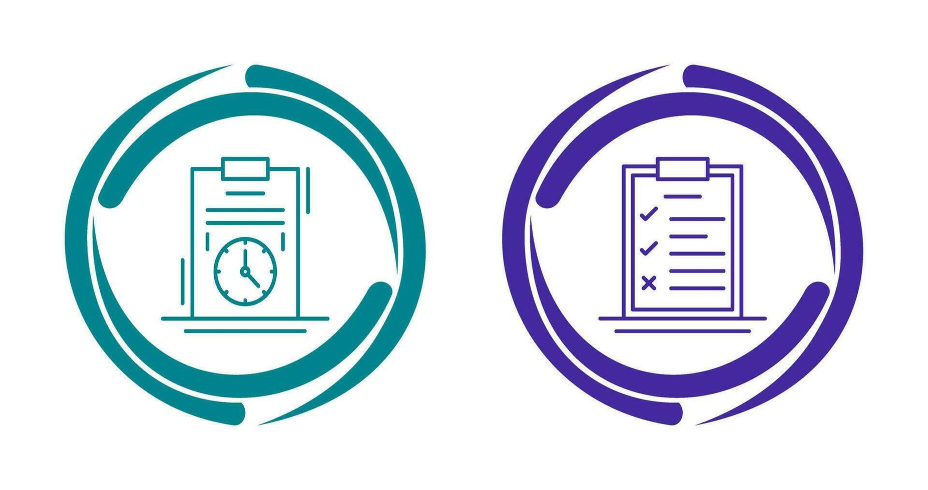 Time Management and Checklist Icon vector