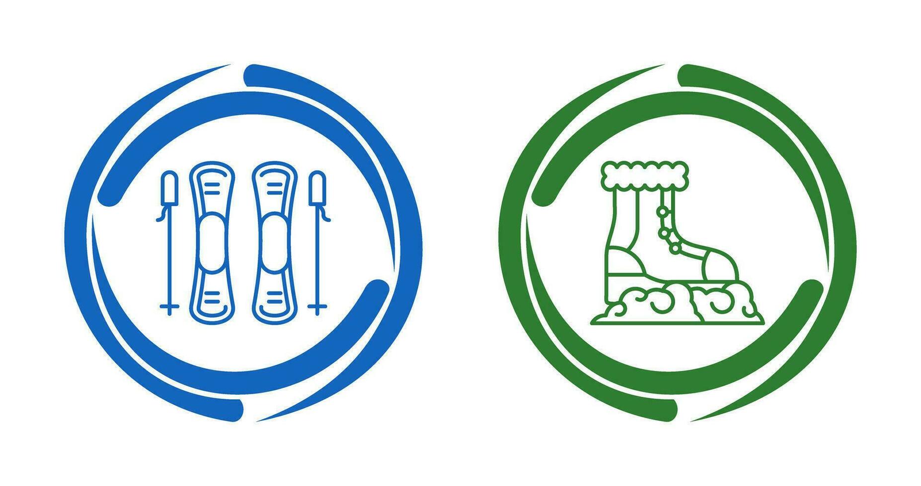Skills and Snow Boots Icon vector