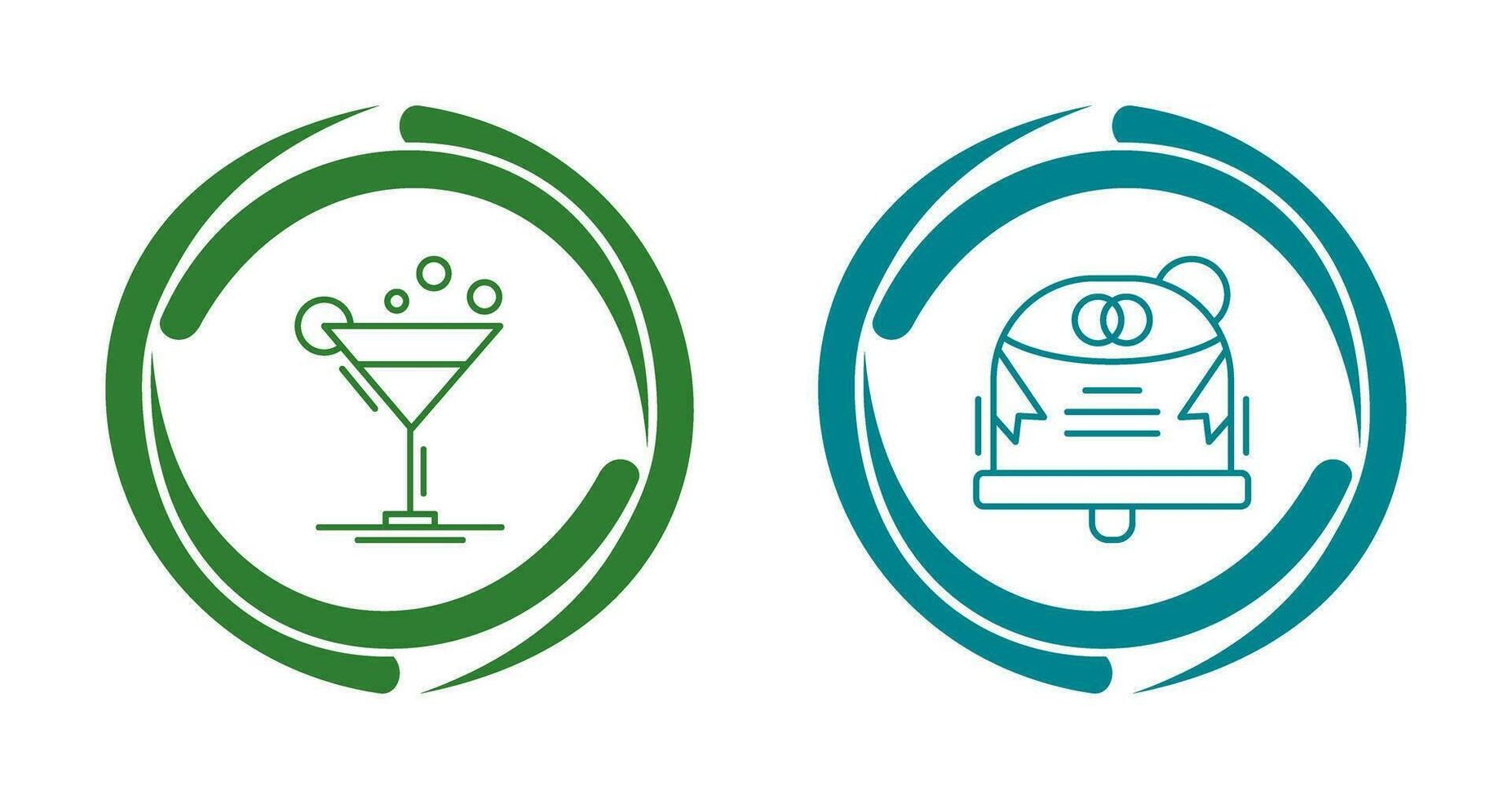 Coktail and Wedding Icon vector