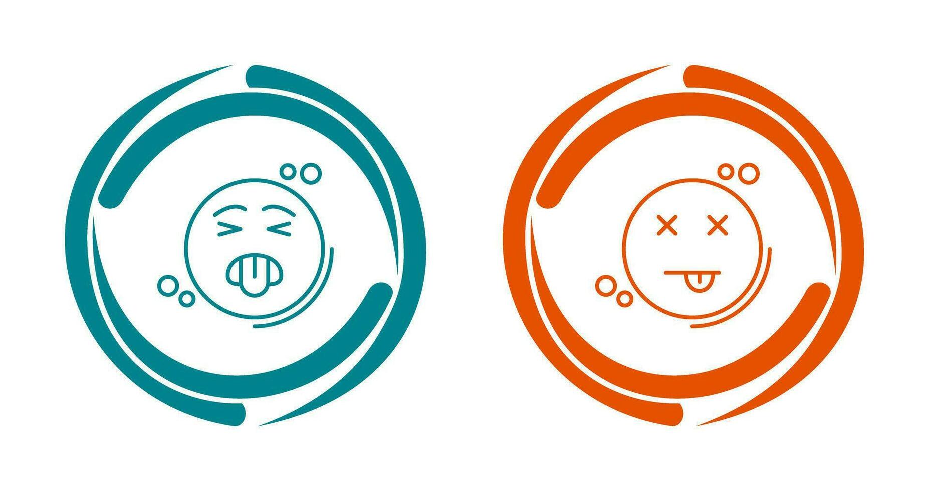 Disgusted and Dead Icon vector