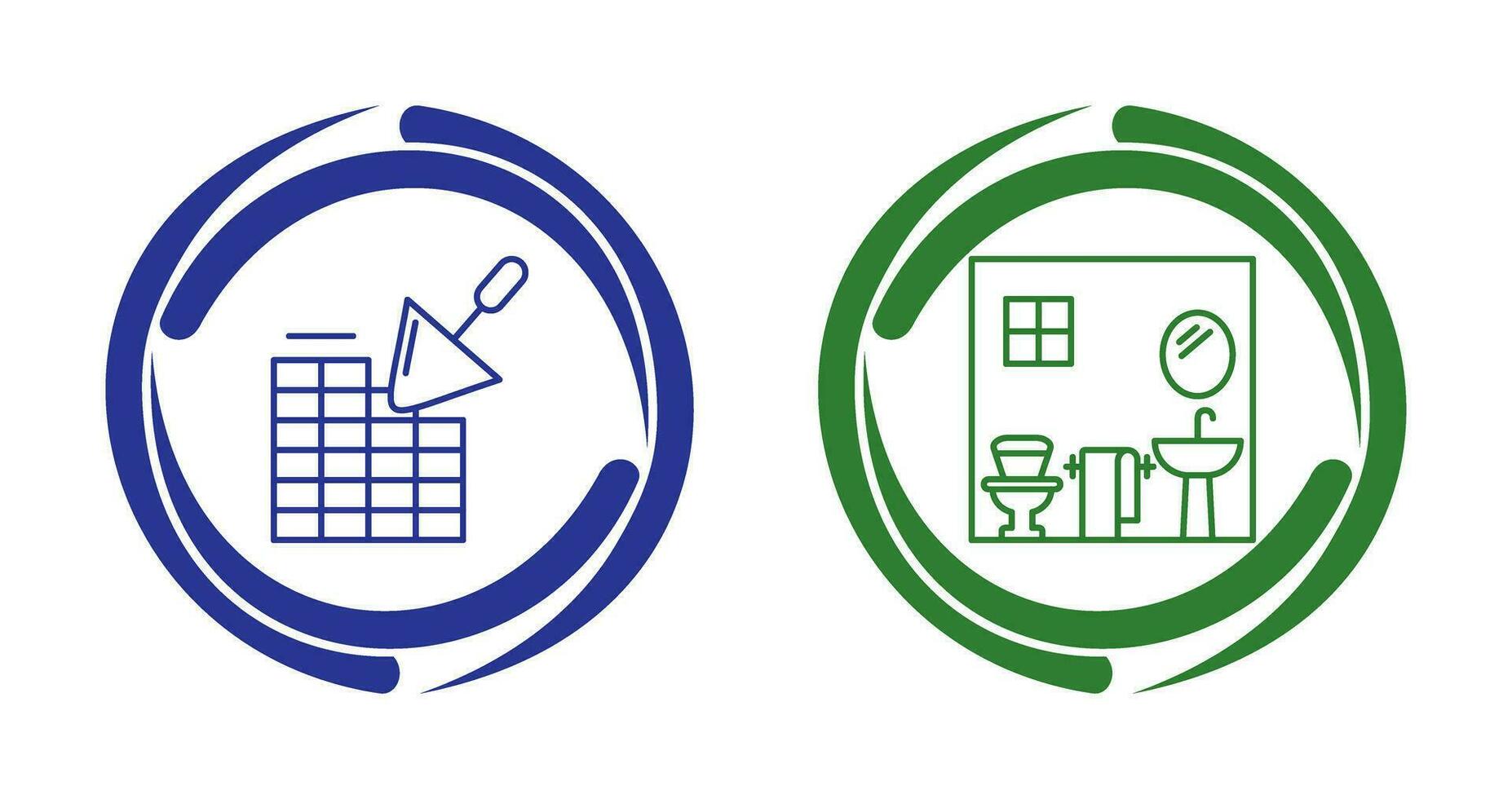 Brickwall and Bathroom Icon vector