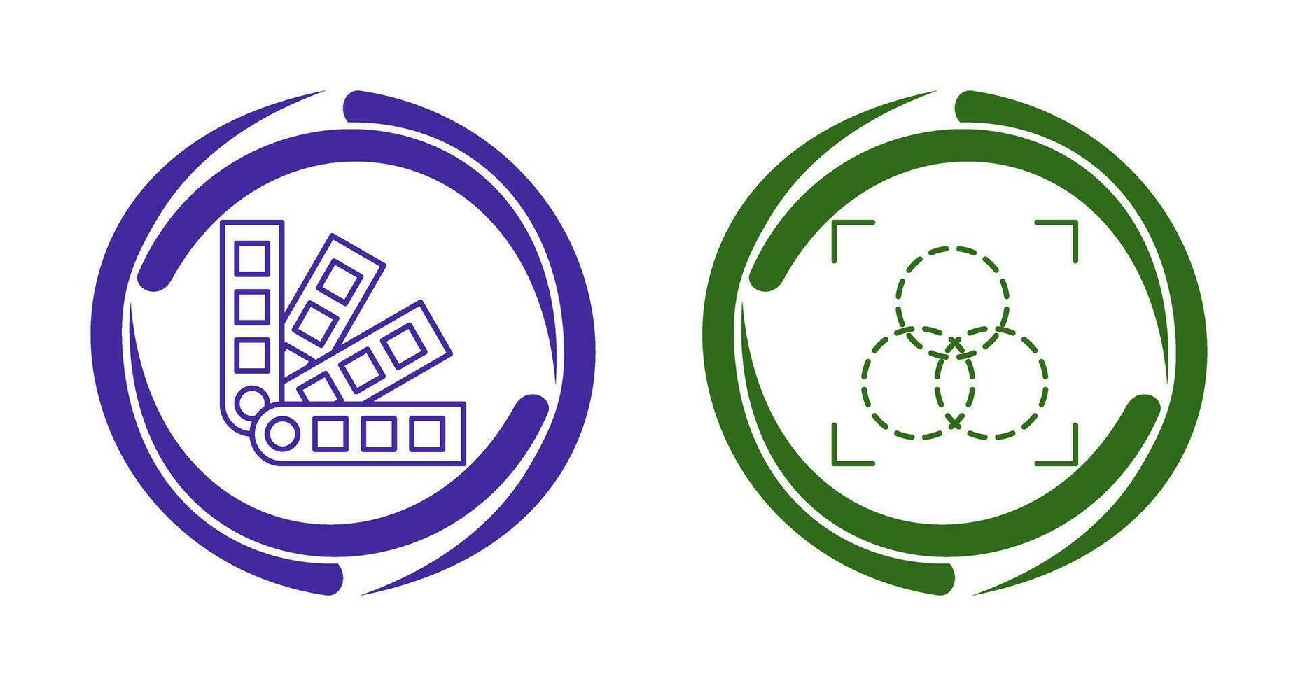 pantone and intersection Icon vector