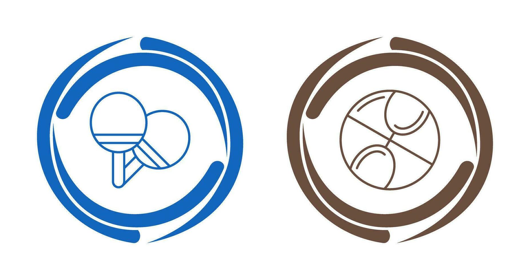 Ping Pong and Basketball Icon vector