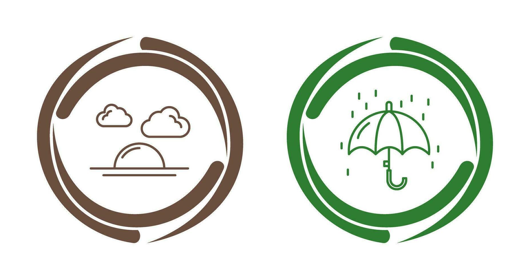 Sunshine and Raining Icon vector