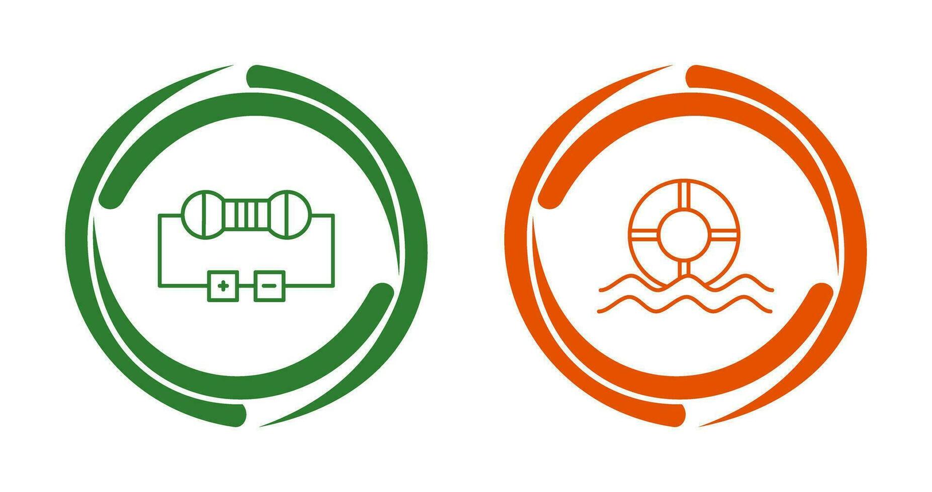 Resistor and  Float Icon vector