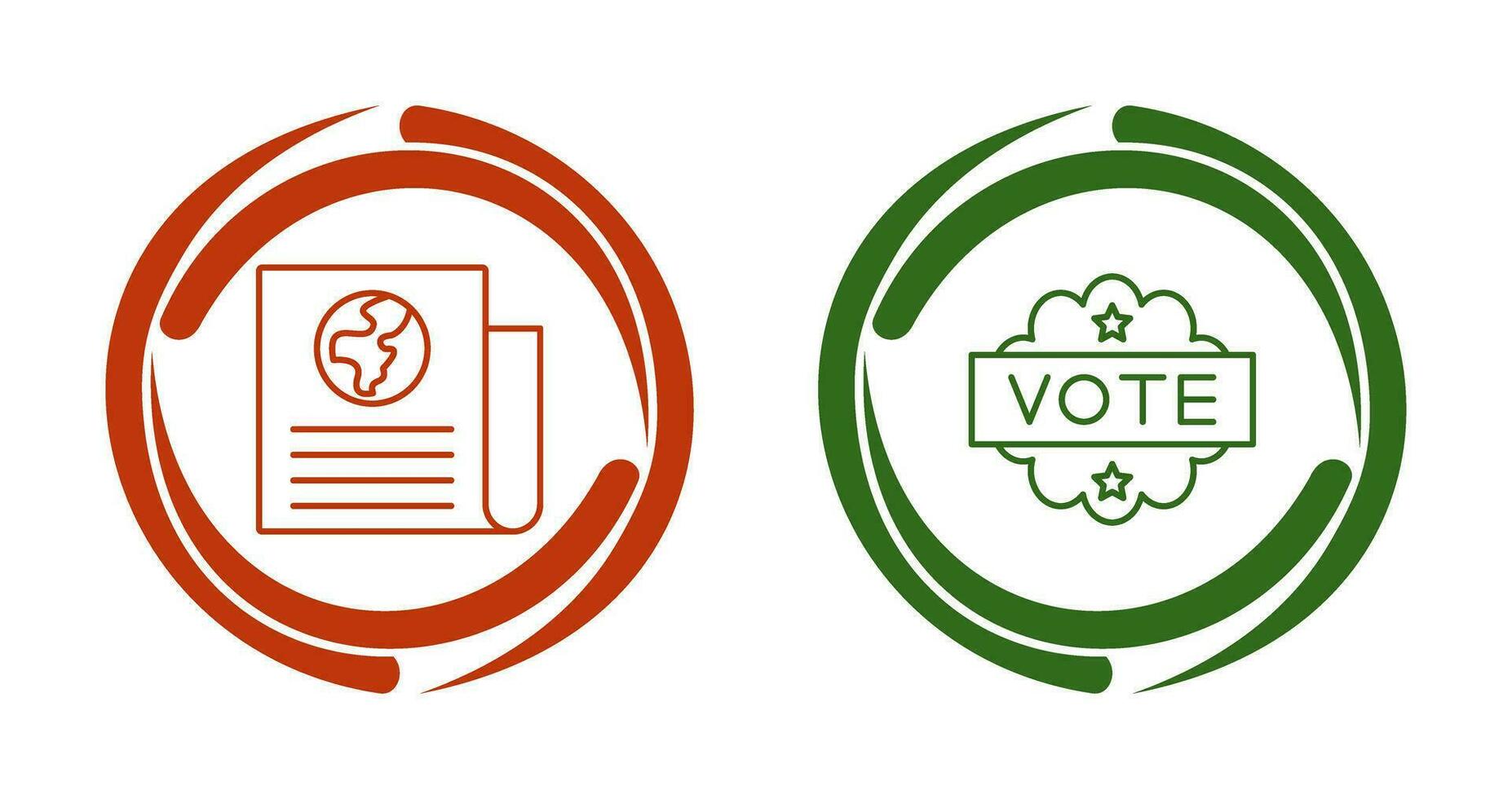 Newspaper and Vote  Icon vector