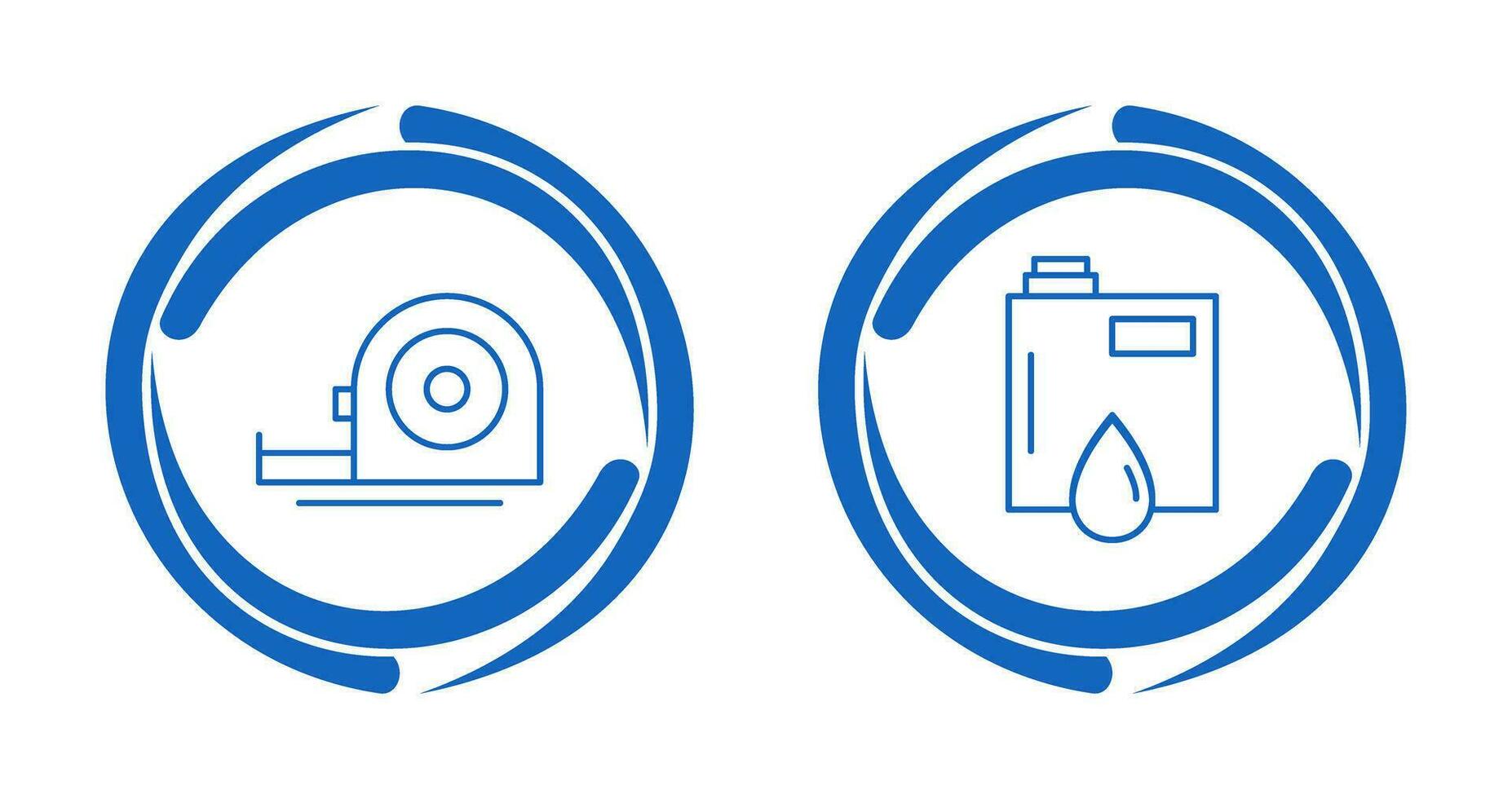 Measuring Tape and Petroleum Icon vector