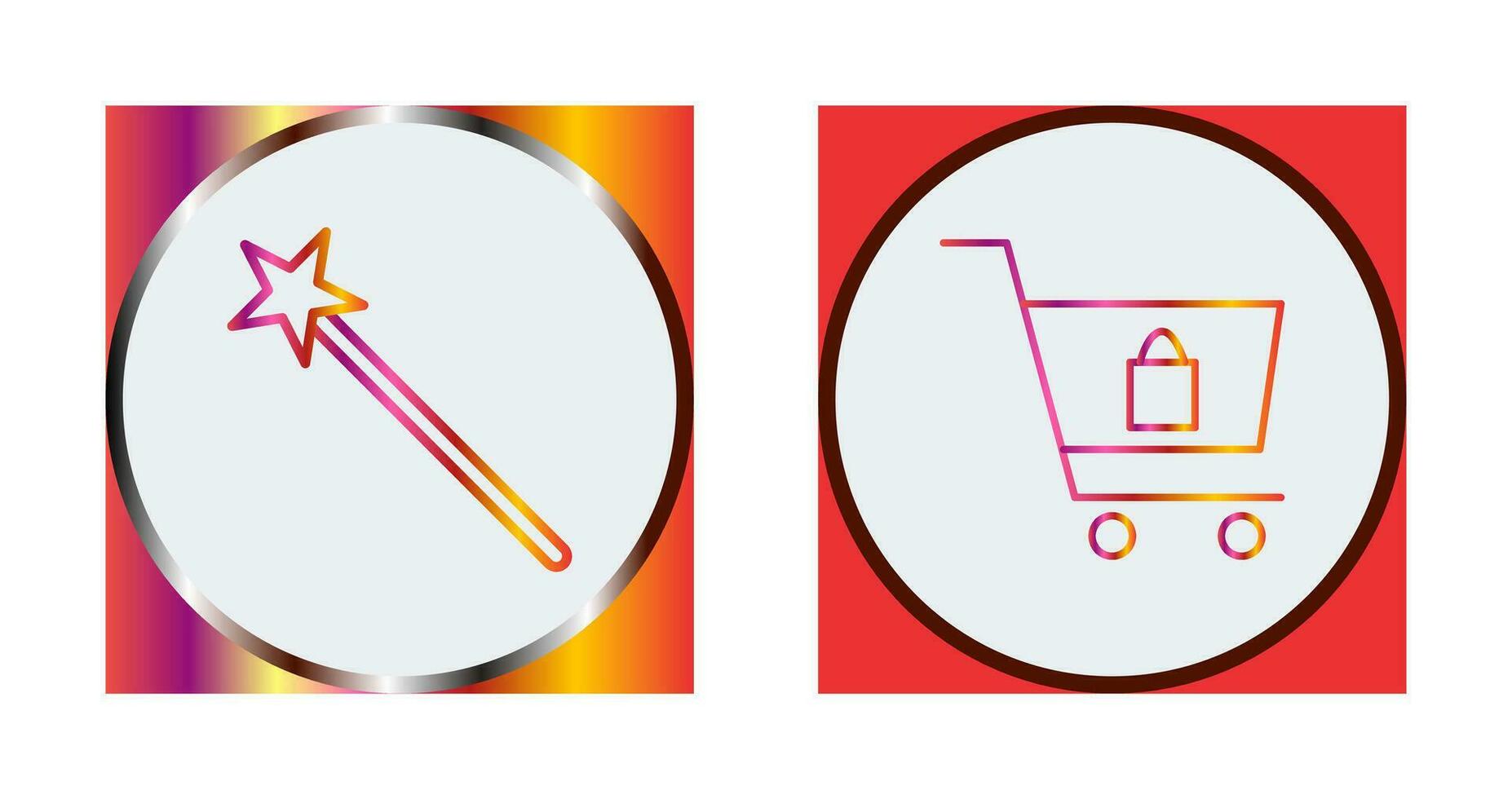 magia y compras icono vector