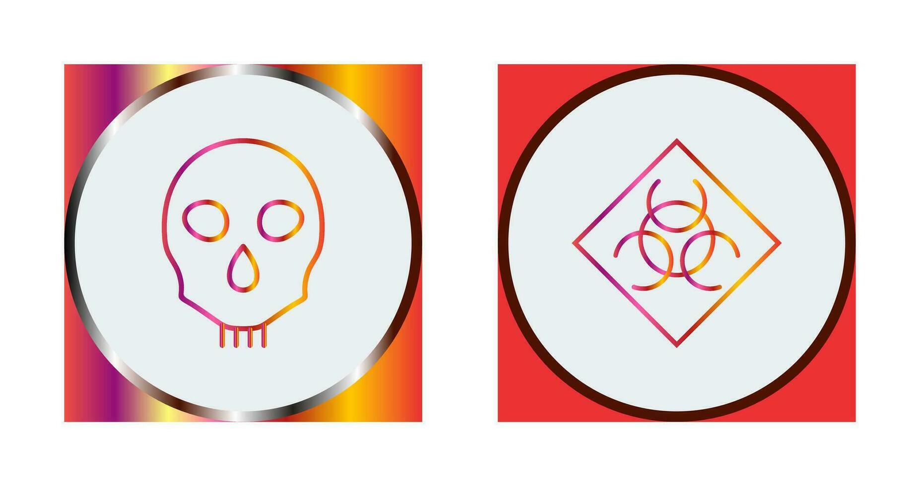 danger and biological hazard  Icon vector