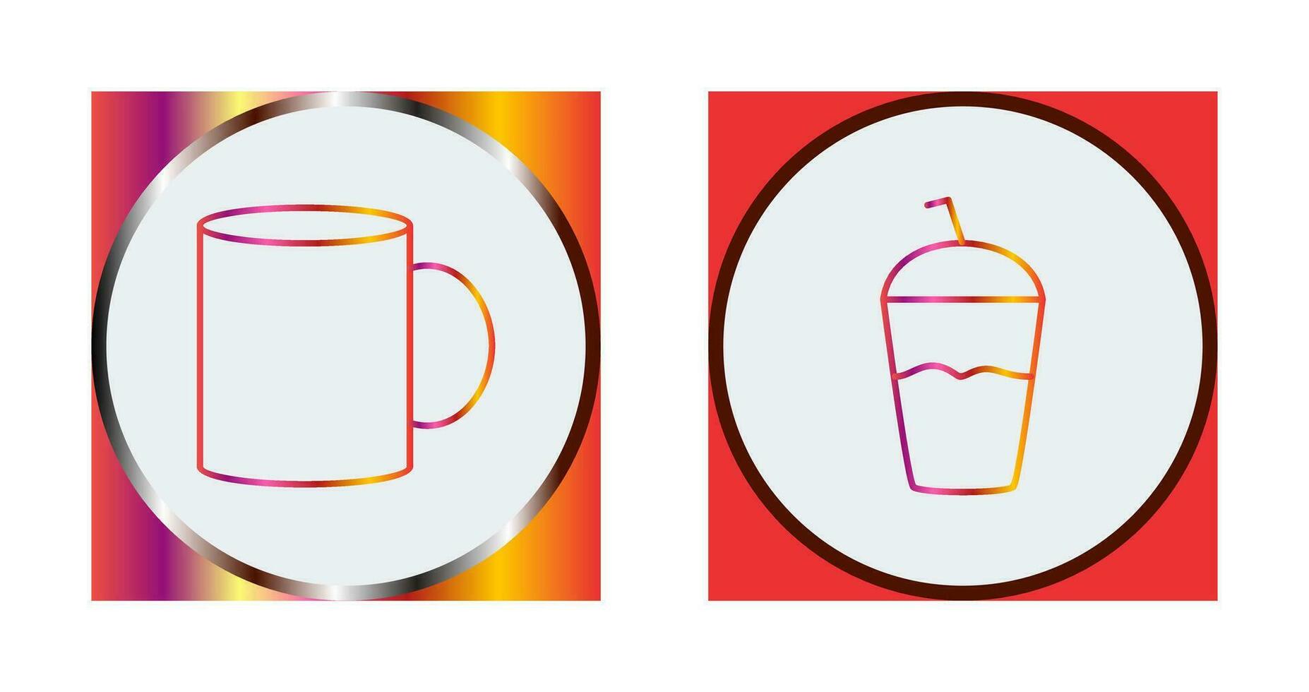 Coffee mug and Frappe Icon vector