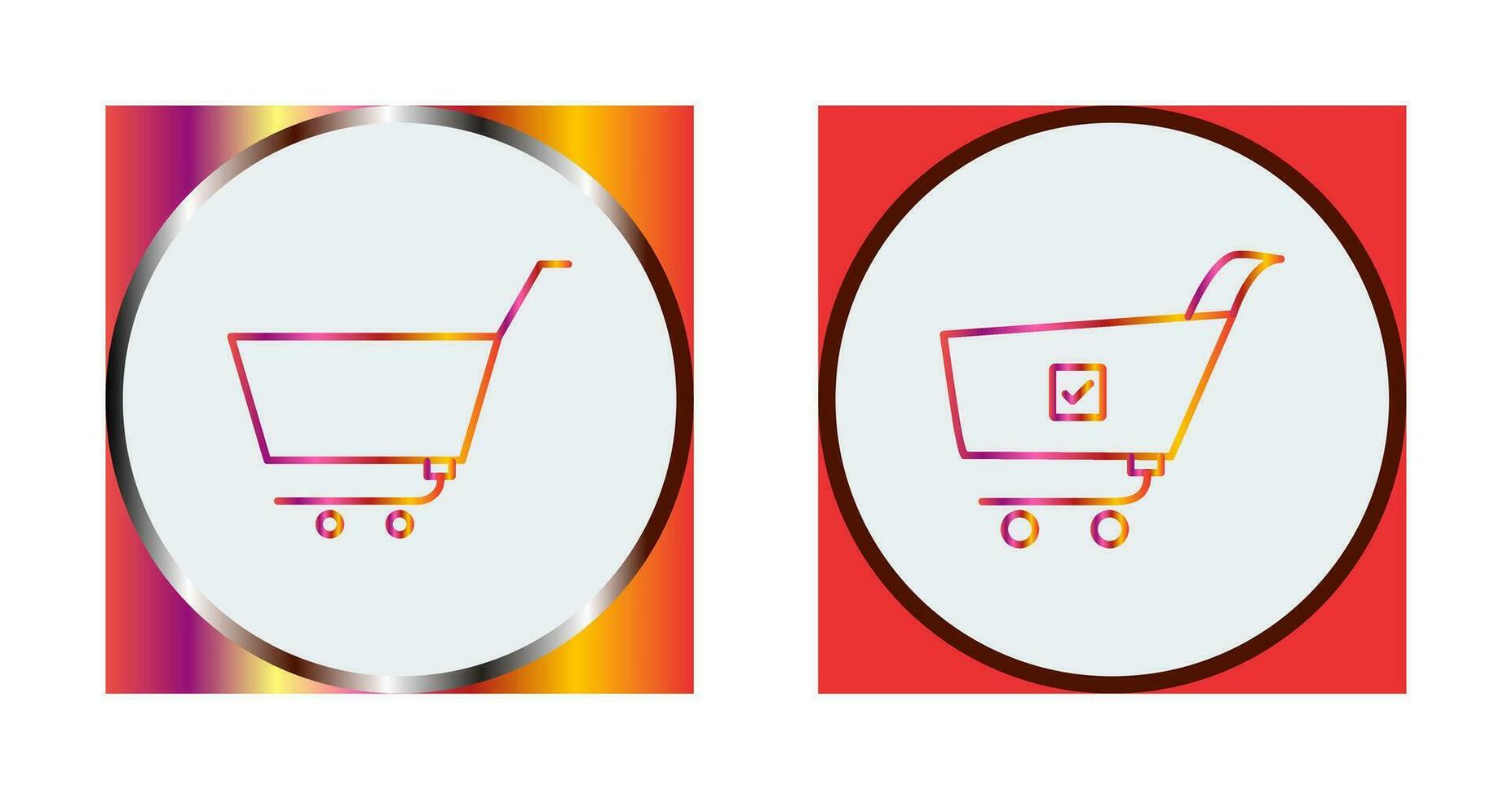 empty cart and confirm order  Icon vector