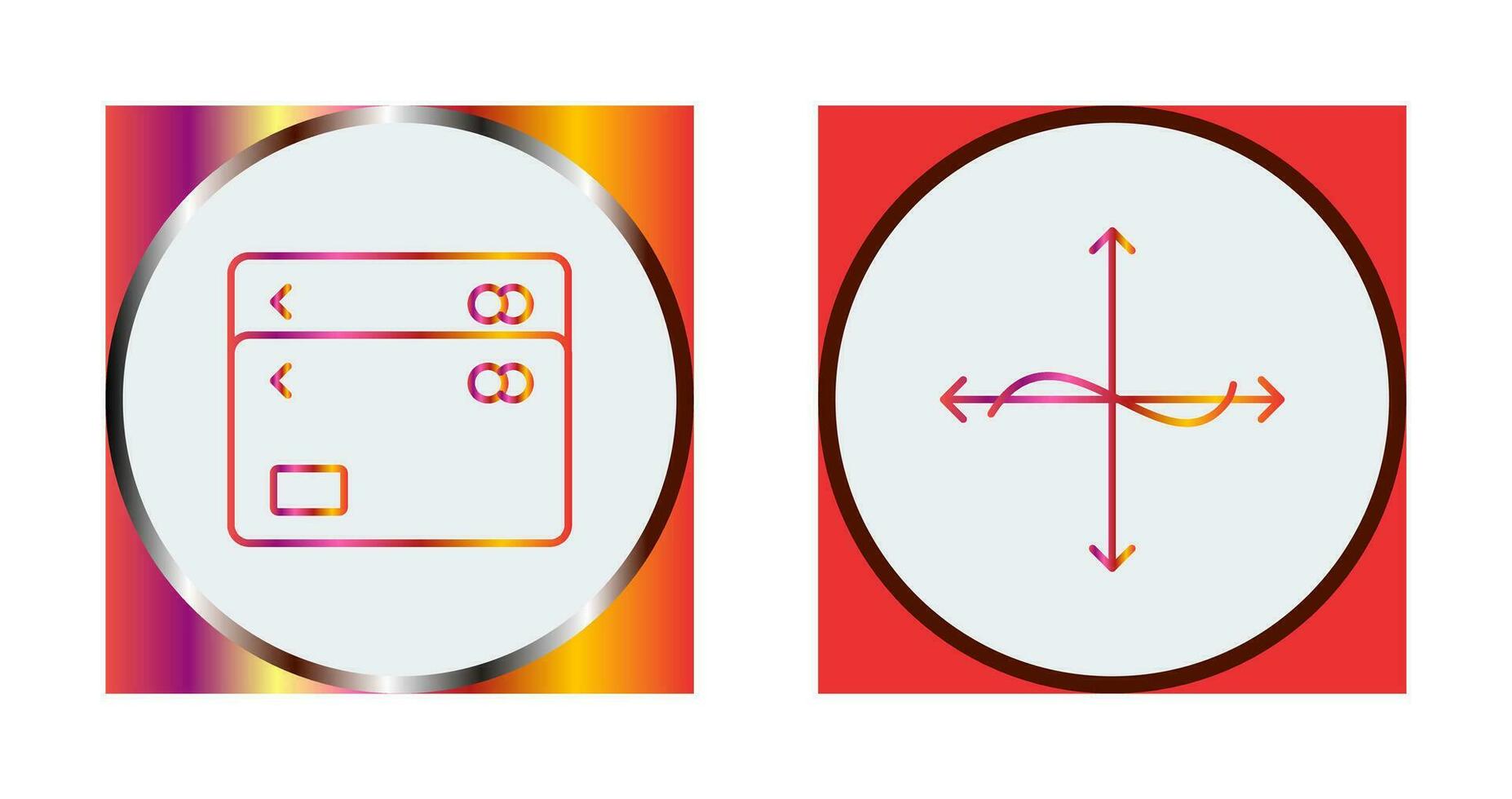 multiple cards and graph  Icon vector