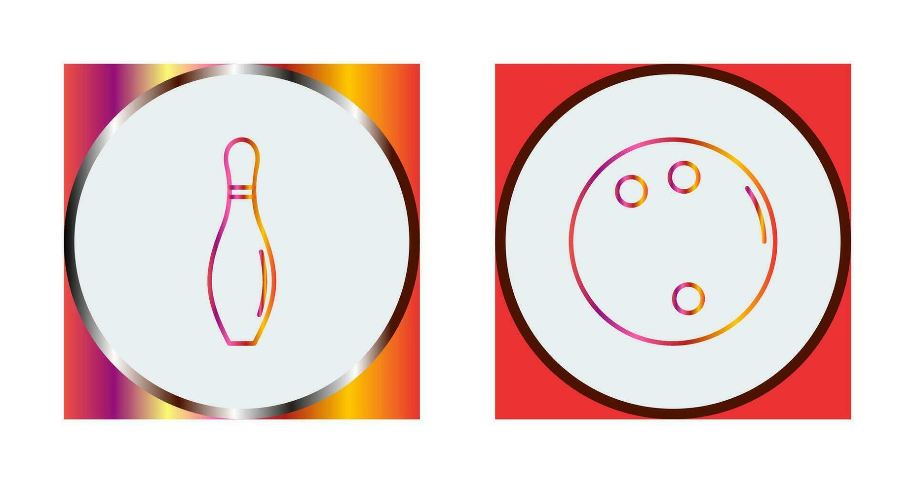 bowling pin and bowling ball Icon vector
