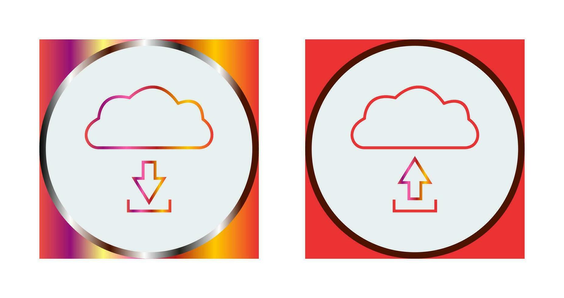 download from cloud upload to cloud  Icon vector