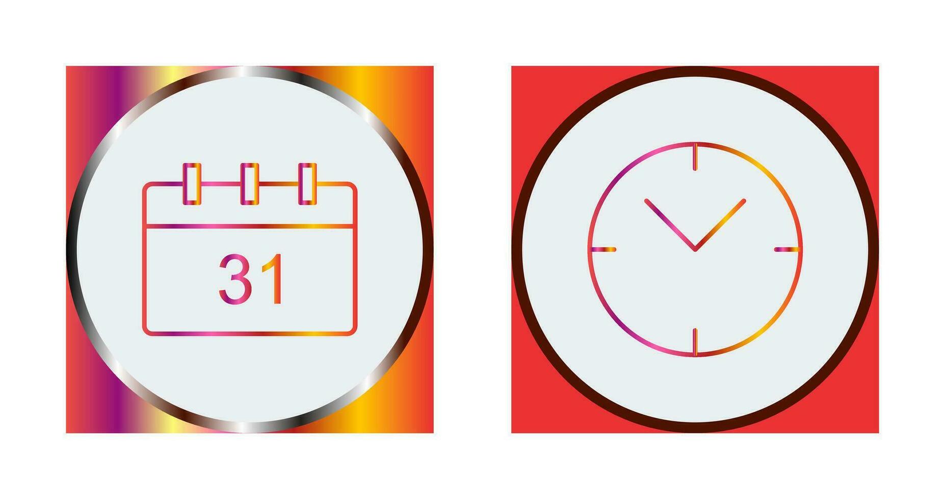 calendar and clock Icon vector