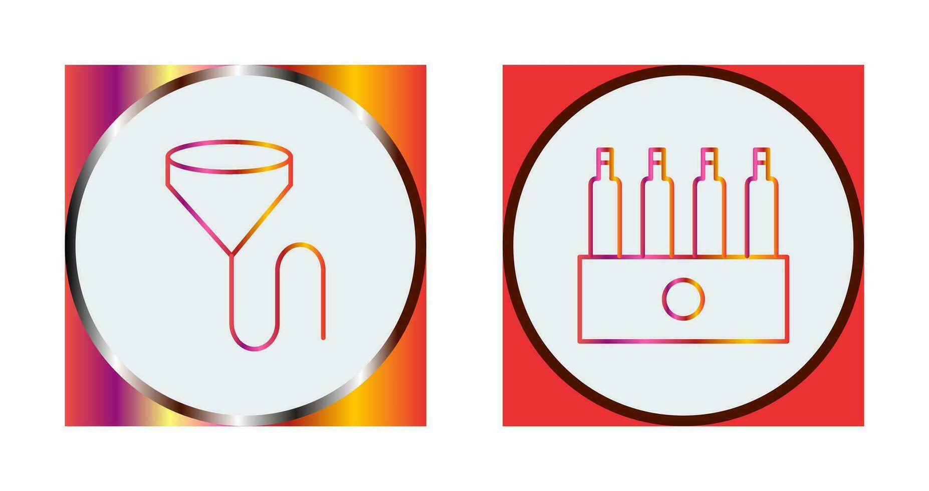 beer bong and pack of beers Icon vector