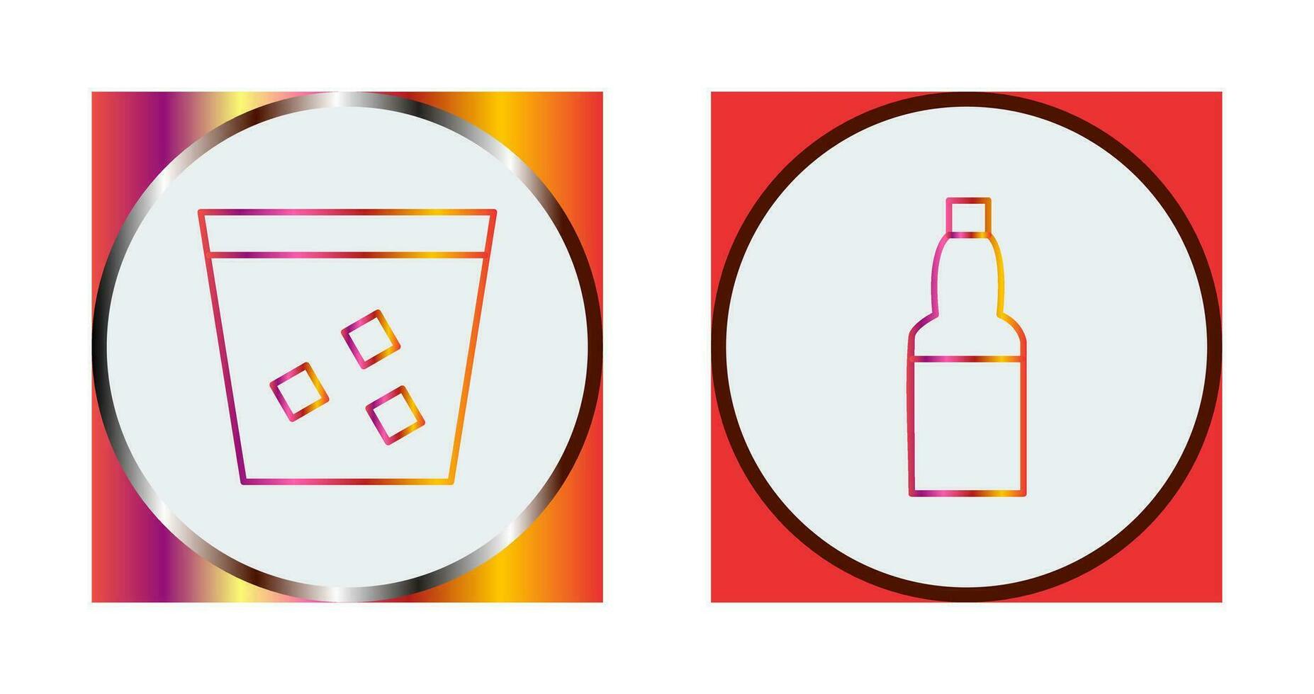 double shot and craft beer Icon vector