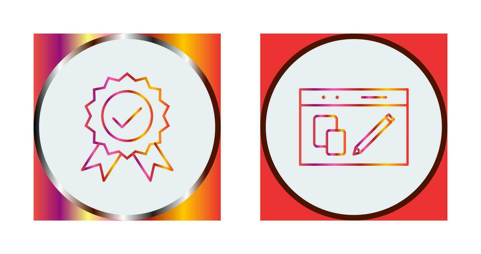 quality control and website design Icon vector