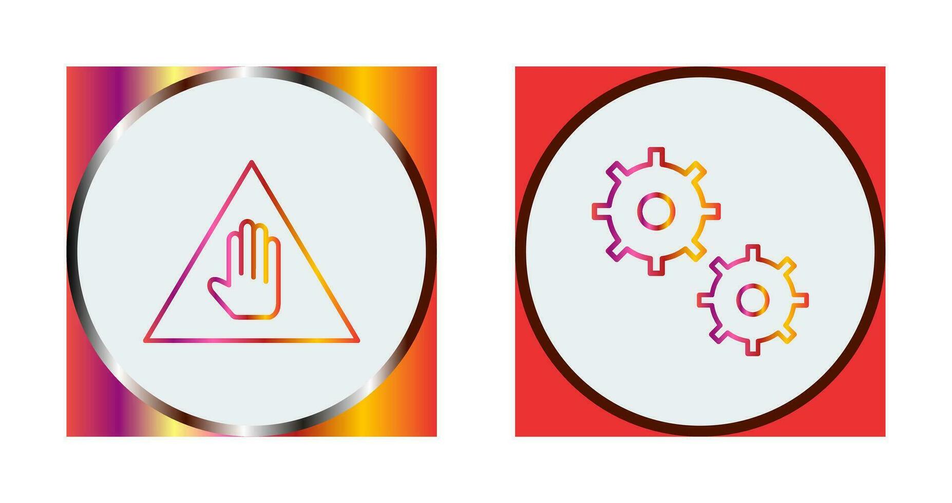 configurations and warning Icon vector