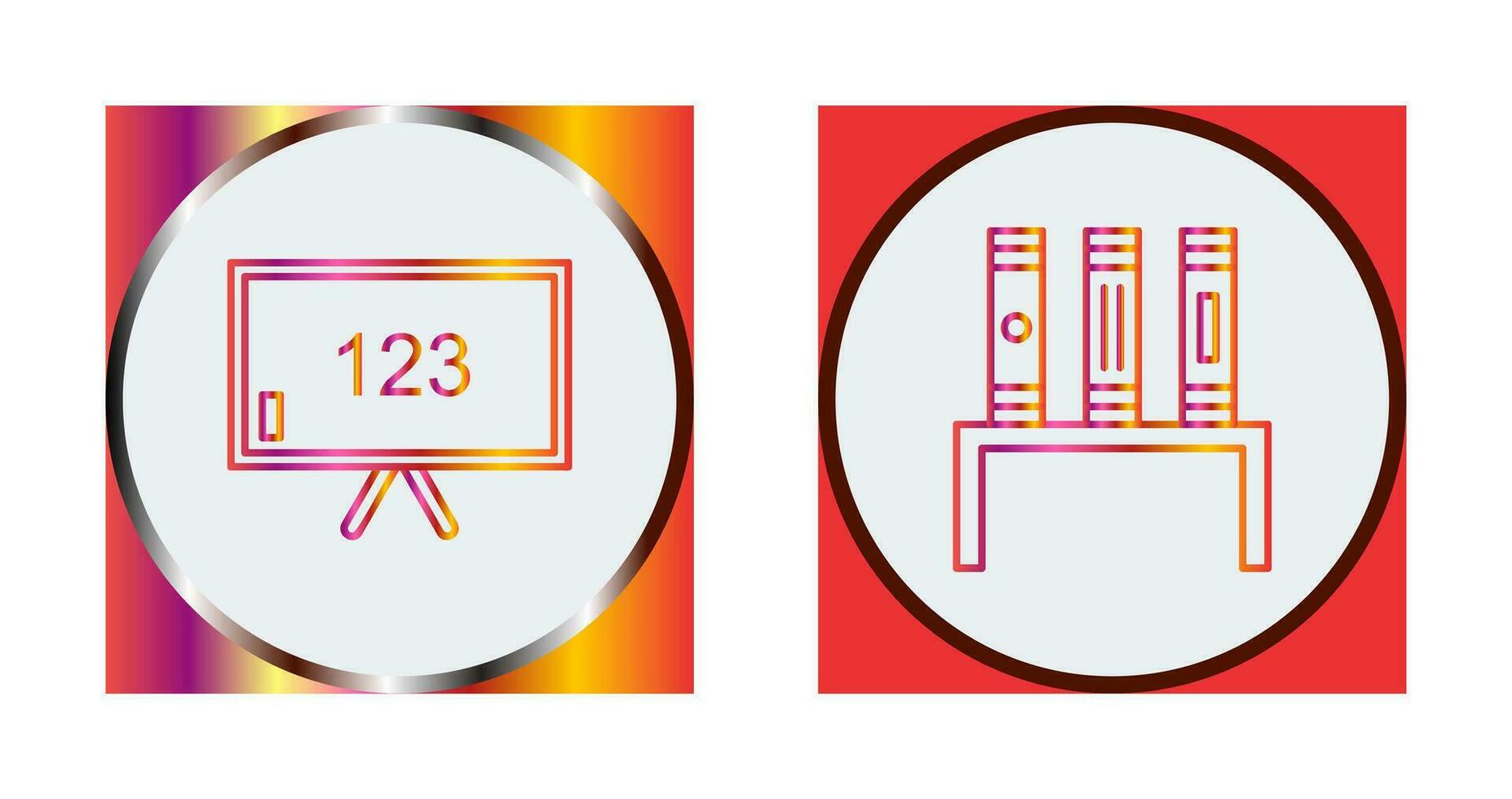 Classroom Board and Bookstand  Icon vector