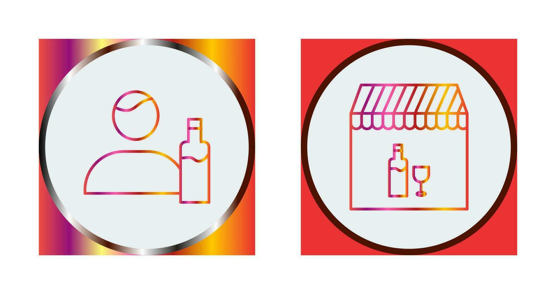 man drink and Cafe bar Icon vector