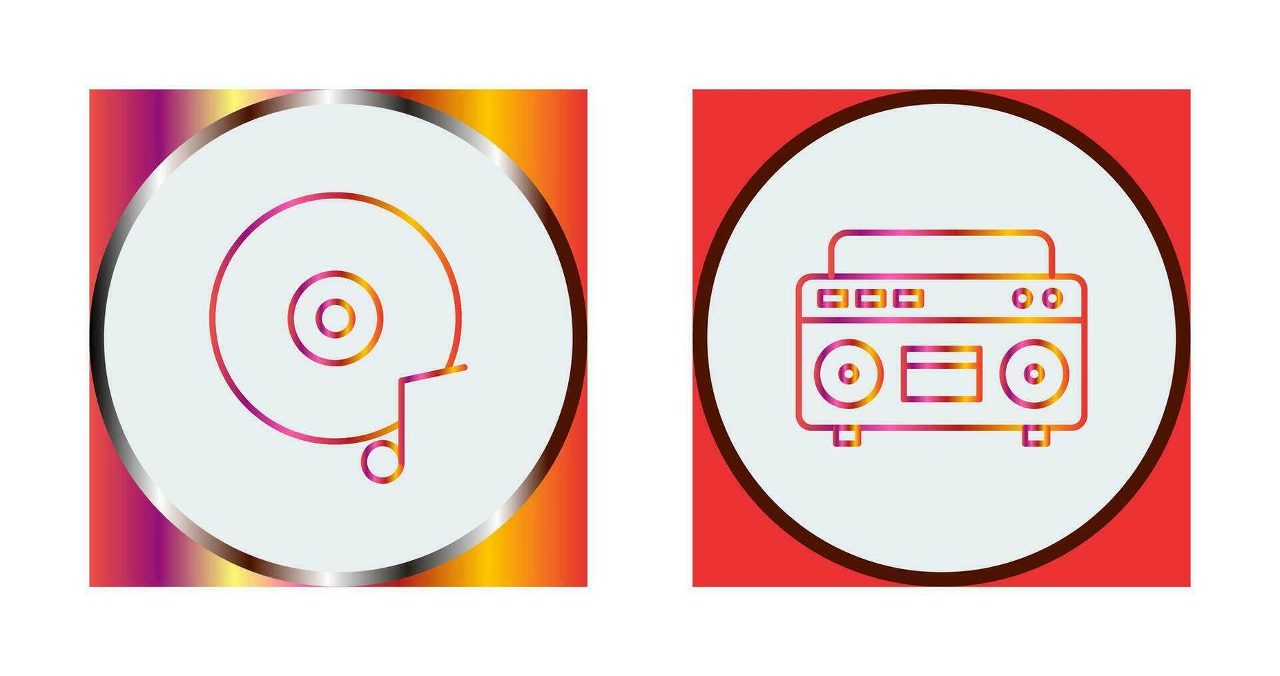 Music CD and Casette Icon vector