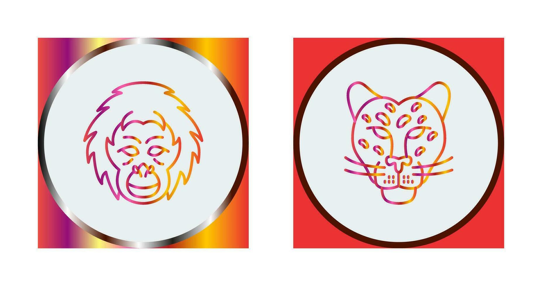 Orangutan and dangerous Icon vector