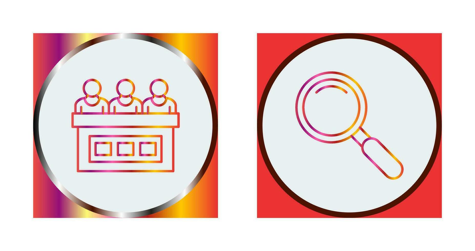 Jury and Magnifiying Icon vector