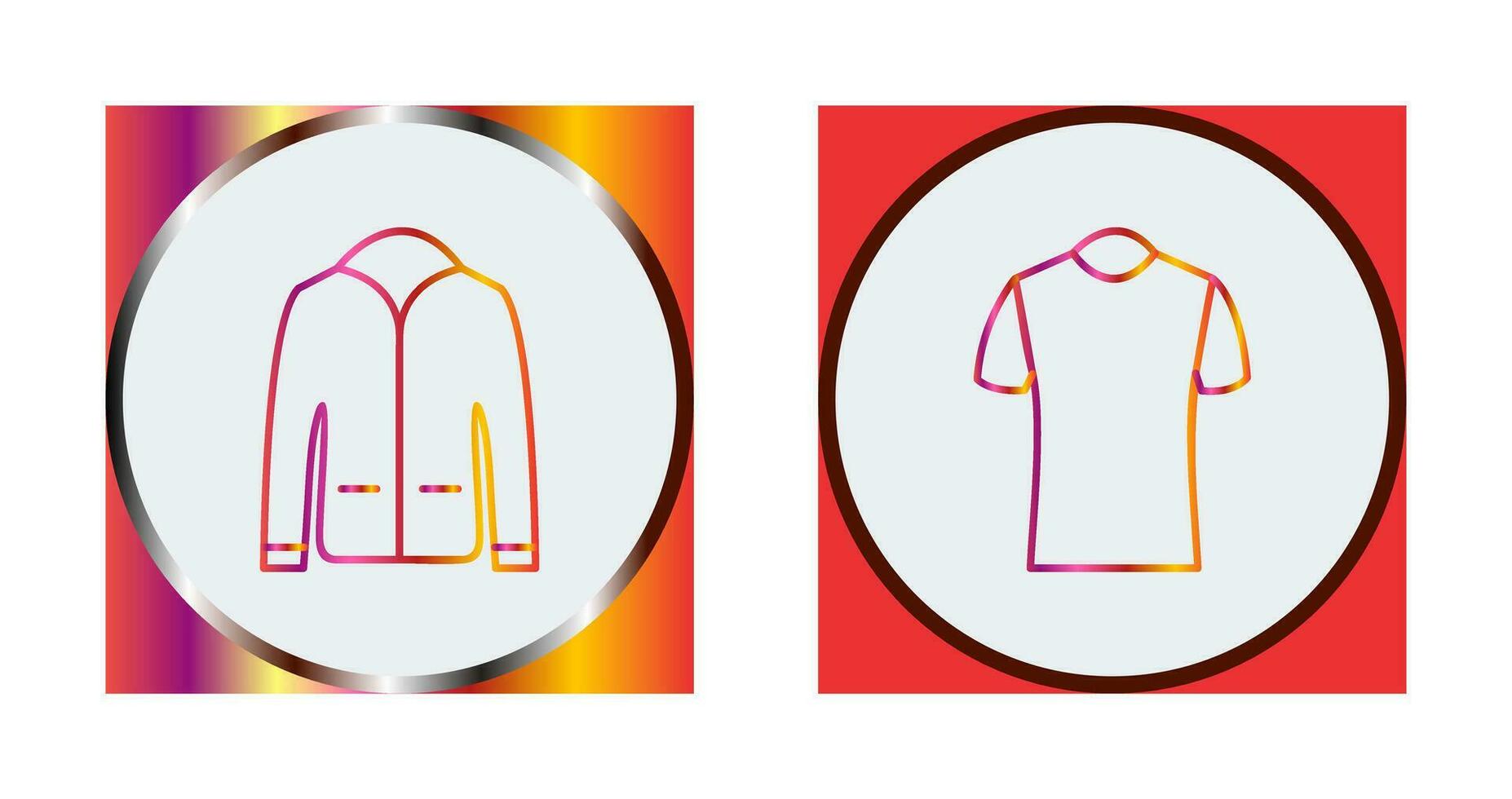 Mens Jacket and Polo Shirt Icon vector
