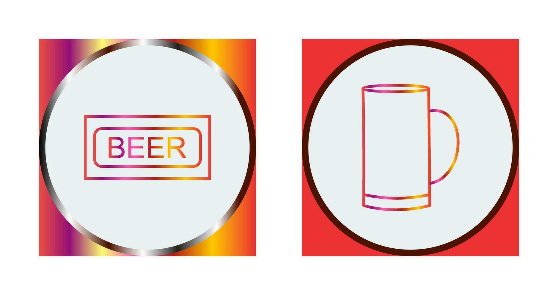 Beer Sign and Beer Mug Icon vector