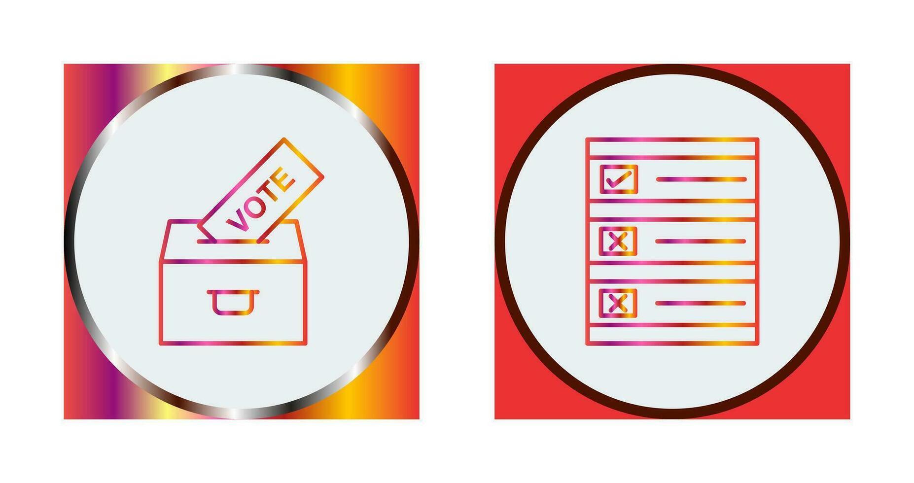 Casting Vote and Ballot Paper Icon vector