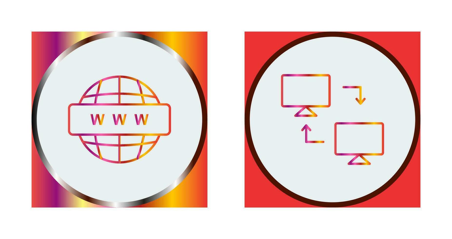 Sharing Systems and World Wide Icon vector