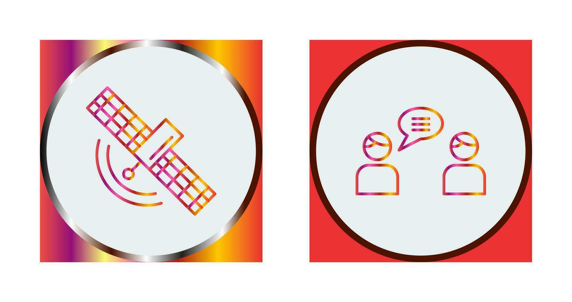 Satellite and Chatting Icon vector