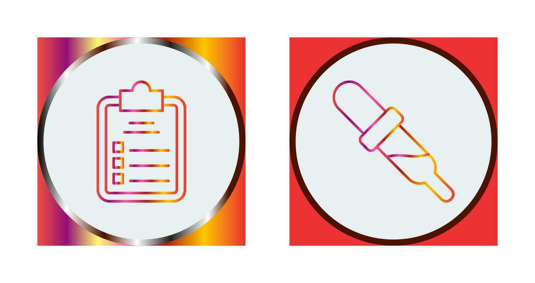 Diagnosis and Dropper Icon vector