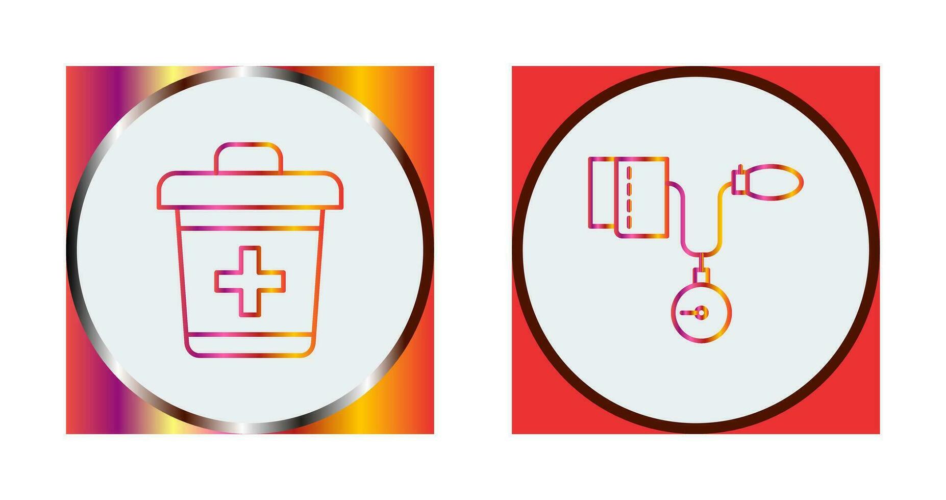 Dustbin and Blood Icon vector