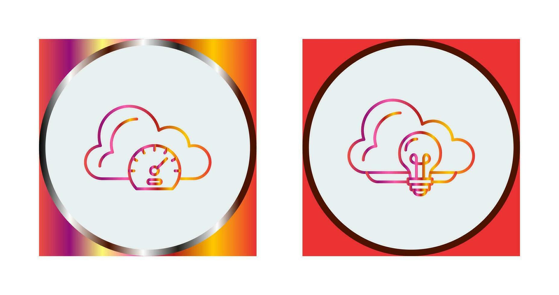 Speed Test and Idea Icon vector